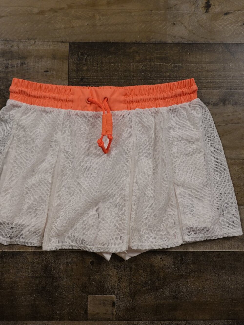 Free People FP Movement Good Sport Tennis Skort Women’s Medium White Lace Orange